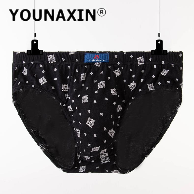 Velká velikost Pánské spodní prádlo Bavlněné slipy Spodky Kalhotky Potisk Spodky pro chlapce Prodyšné Kalhotky L XL 2XL 3XL 4XL