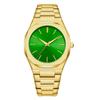 High-End Men's Quartz Watch with Large Dial and Steel Band, featuring Arabic Numerals.