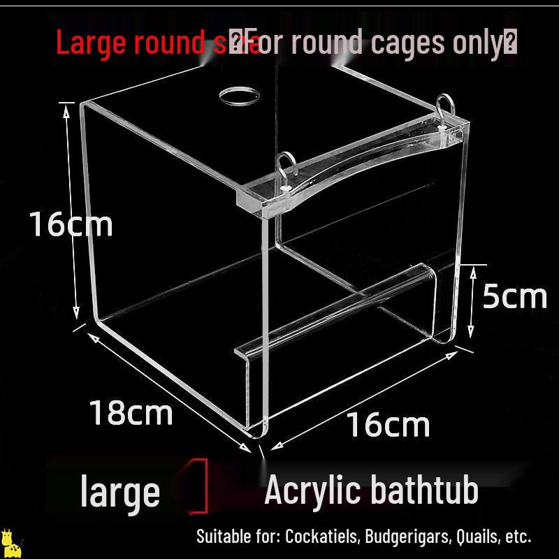 Stainless Steel Myna Bird and Parrot Cage with Round Bathing Basin Gourd Hook Stainless Steel Round Bird Cage