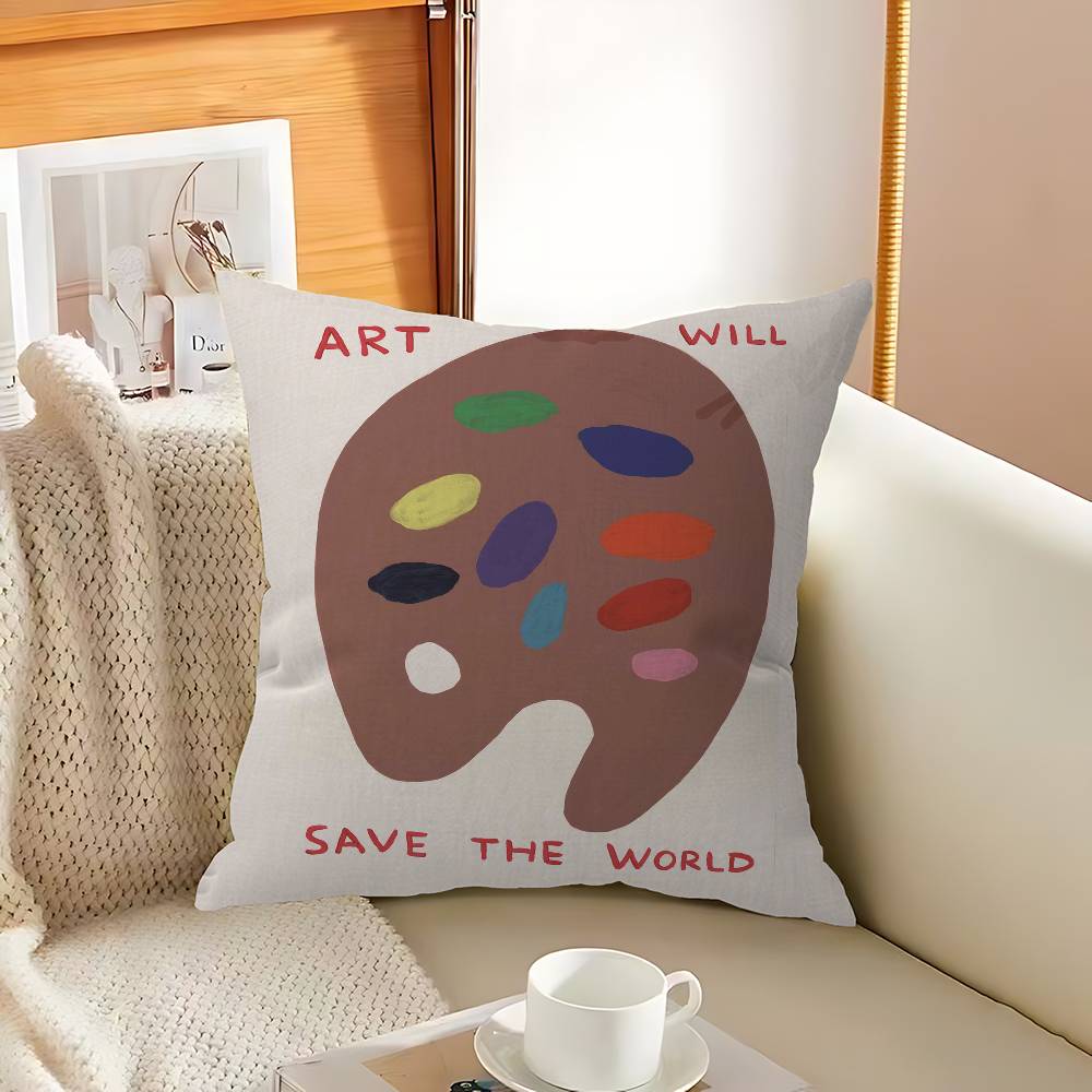 

Abstract David Shrigley Dachshund Black Cat Circus Cushion Cover Decorative Pillow Sofa Home Decor case pillow cases 12x12Inch