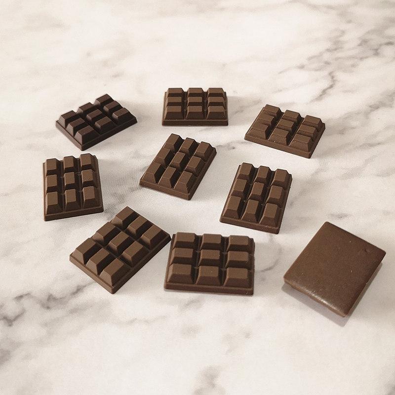 10 stücke 23*16mm Mix Schokolade Polymer Schleim Box Spielzeug Für Kinder Charms Modellierung Ton DIY Kit Zubehör Kinder