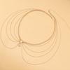 Geometric Body Chain For Women With Water Diamond Embellishments Summer Fashion Jewelry
