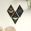 Dark Style Wooden Wall Decor Sun Moon Wall Art Sign Wall Mounted Board  Gothic Style