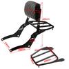 NEW-Motorcycle Rear Backrest Luggage Rack Rear Passenger Sissy Bar Backrest Rear Passenger Backrest For Honda Black