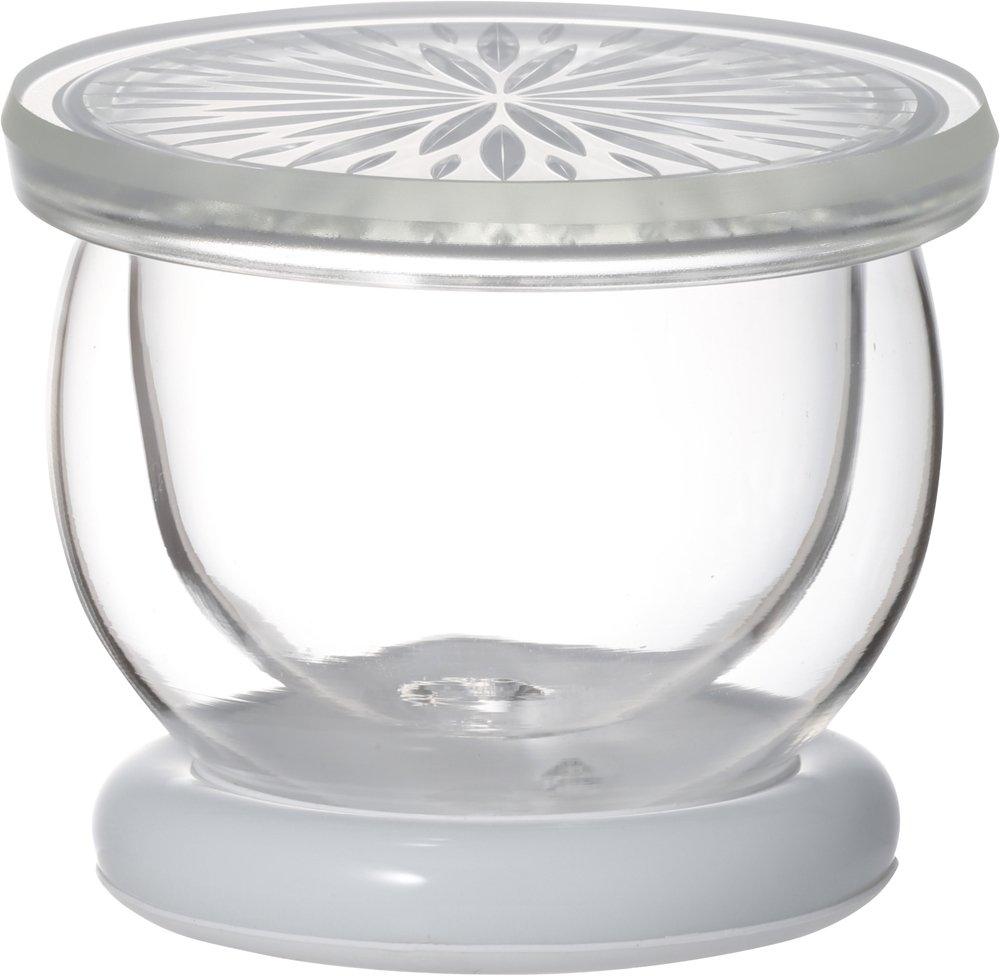 

iwaki SNOWTOP Tea Series Heat-Resistant Double-Walled Glass Mug, Chrysanthemum Pattern, White, 407A-W