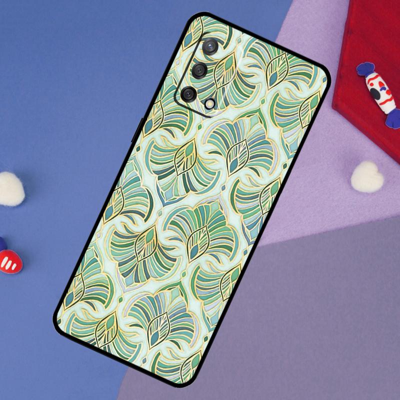 Muted Moroccan Mosaic Tiles Case For Oppo A78 A18 A38 A74 A94 A54 A58 A98 A80 A60 A40 A96 A76 A16 A15 A17 A57 A5 A6 Pro