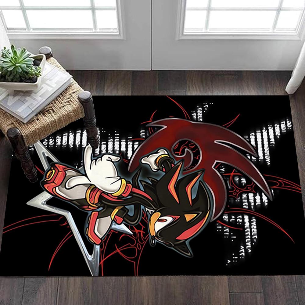 Sonic The Hedgehog Comic Art Print Decoration,Carpet,Living Room,Bedroom, Non-slip,Square rug
