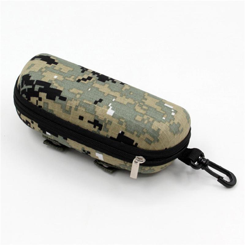 Camouflage Glasses Case Outdoor Sports Zipper Box Thickened Anti-stress Sunglasses Case Portable Glasses Storage Box