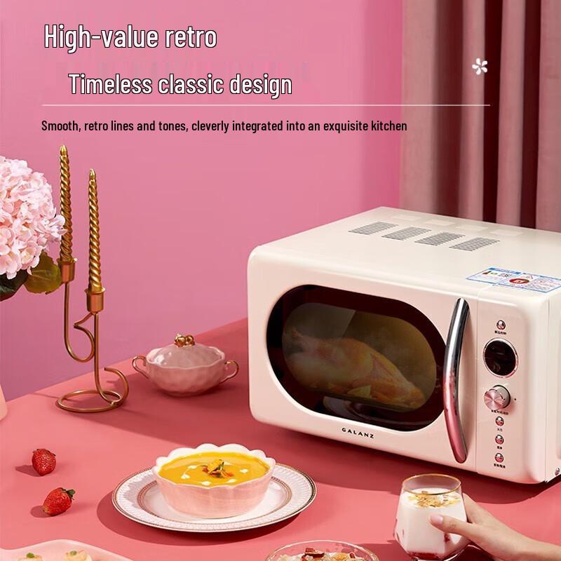 Galanz 20L Retro Flatbed Microwave Oven CN plug (adapter included)