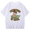 Funny Capybara Printed T Shirt Men Women Vintage Summer Short Sleeve T-shirt 90s Gothic Tshirt Casual EU Size Tees Tops Clothes