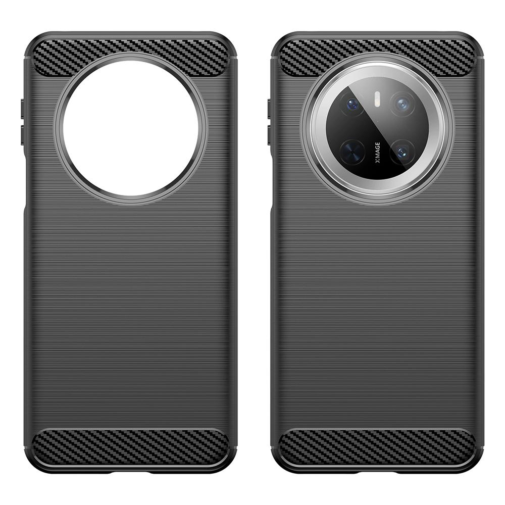 

For Huawei Mate 70 Case Carbon Fiber Texture Brushed Phone Back Cover Blue