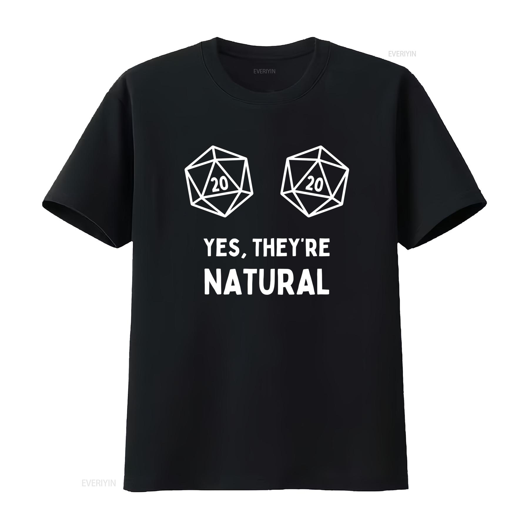 ZheXiong TEE Ja Ze Zijn Natuurlijk RPG D20 Dobbelstenen T-shirt Perfect Grappig voor Tafelspel Fans DnD Spelers Geek Humor Liefhebbers vintage Gewassen Uitgerekt 3XL