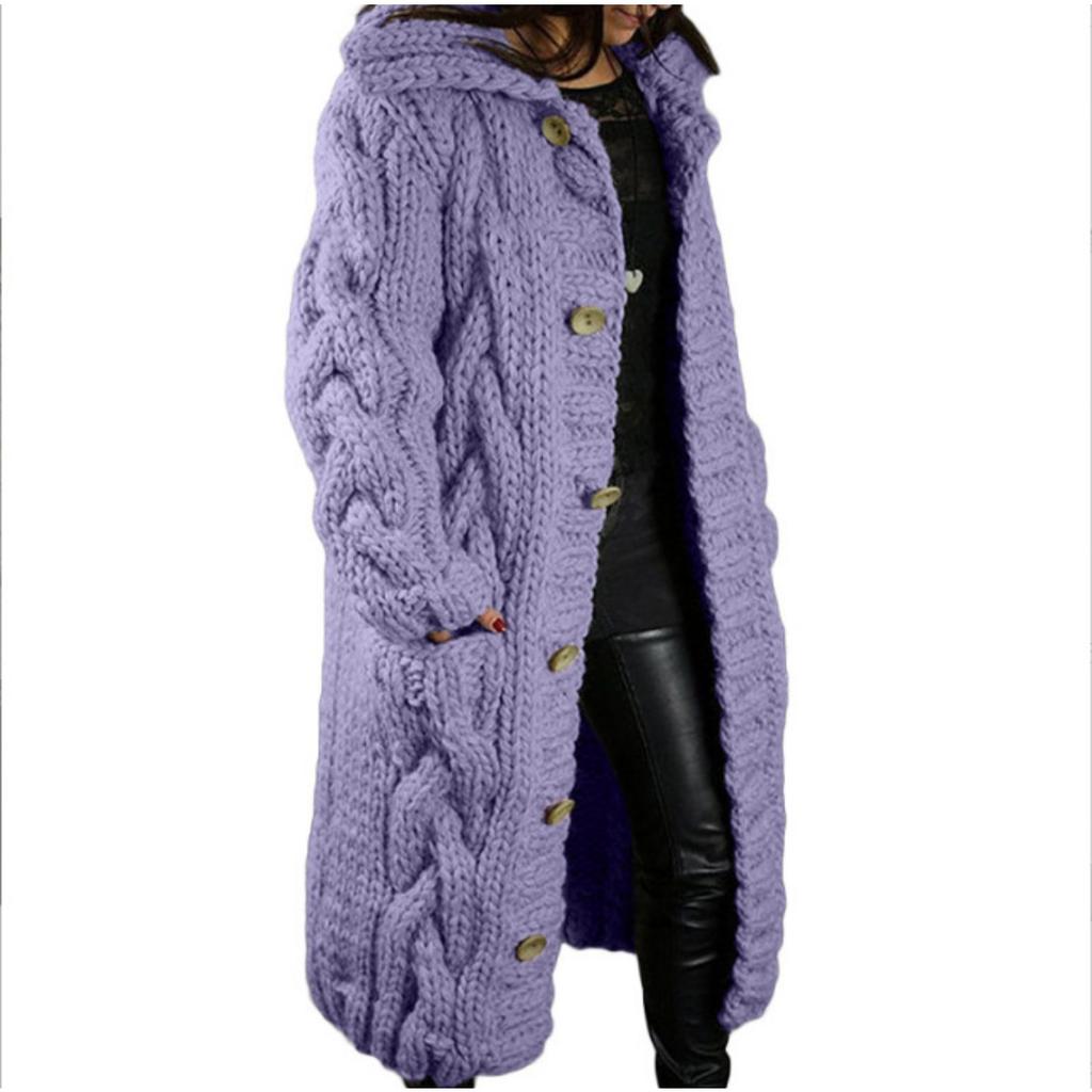 Ladies, Buttons, Cardigans, Sweaters, Knitwear, Warm Shirts, Casual Jackets, Collars, Long Sleeves, Loose Fit