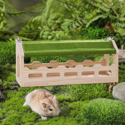 Holzbrücke Versteck Stabiler Käfig Zubehör Kompakte Lebensraum Dekoration Dekorativ für Mäuse Hamster