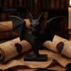Indoor Party Ornament 3D Printed Bat Figurine, Gothic Black Sculpture, Spooky Dark Aesthetic Home Furnishings Tabletop for Halloween Shelf Desk