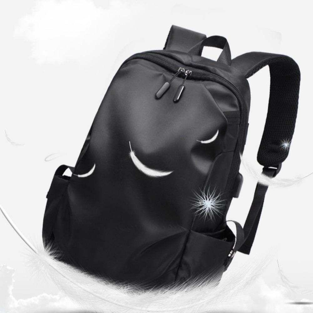 Large-capacity Casual Backpack Breathable Solid Color Backpack Men Backpack  Travel