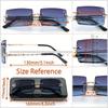 2 Pairs of Rectangular Frameless Versatile Fashionable Women'S Daily Glasses