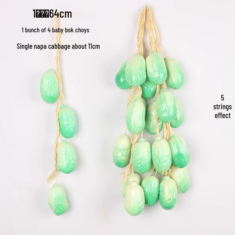 Artificial Vegetable & Fruit Skewer Wall Hanging - Chili & Corn Decor