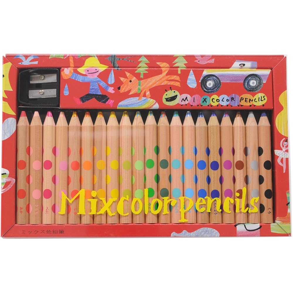 Kokuyo KE-AC2 Mixed Colored Pencils, 20 Pencils