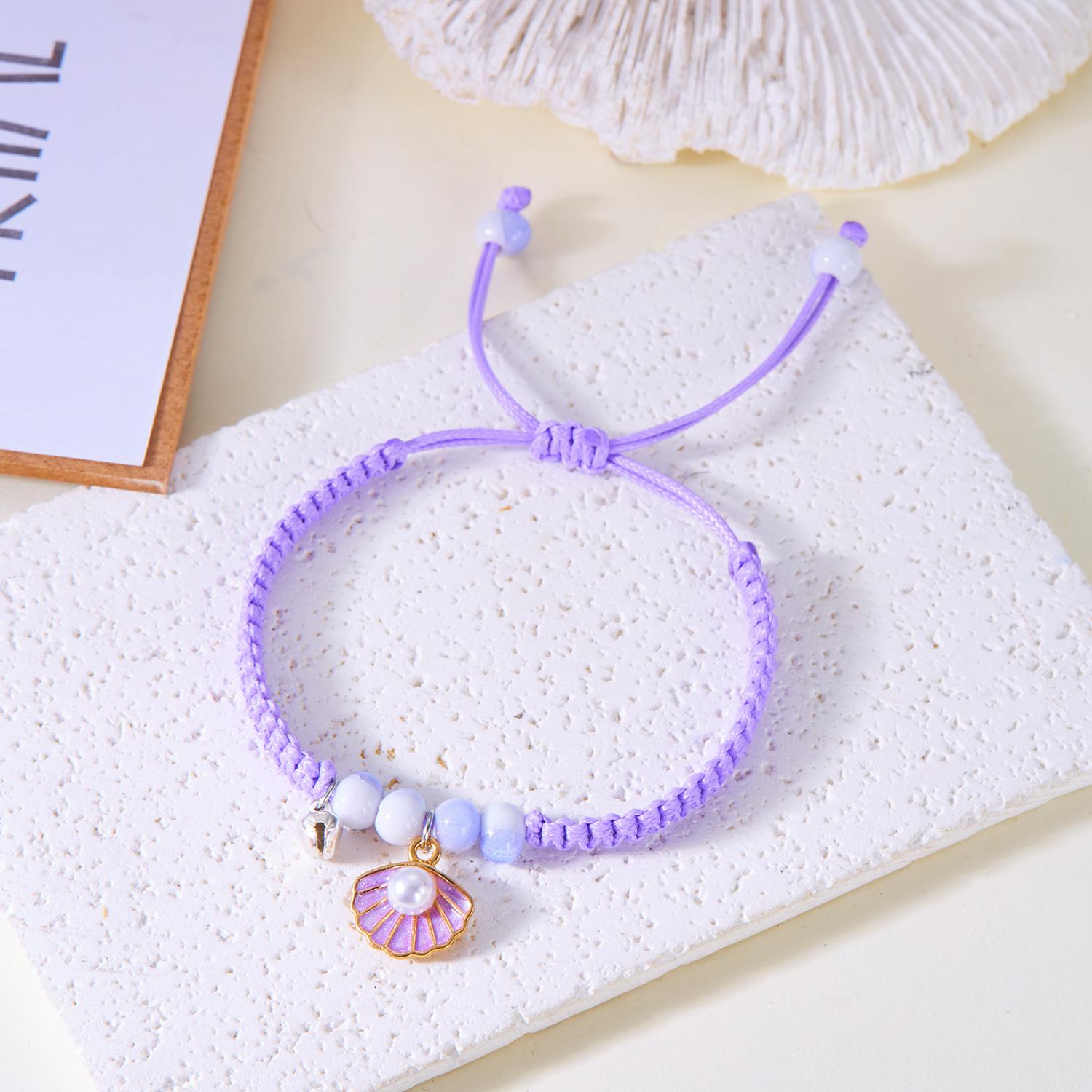 

Bohemia Shell Starfish Ceramic Bead Woven Bracelet Handmade Braided Rope Adjustable Bracelet for Women Summer Beach Jewelry Gift