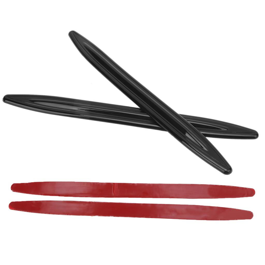 Car Accessories Corner Guard Protector, Car Bumper Protector Corner   Strips Front Rear   Gloss Black