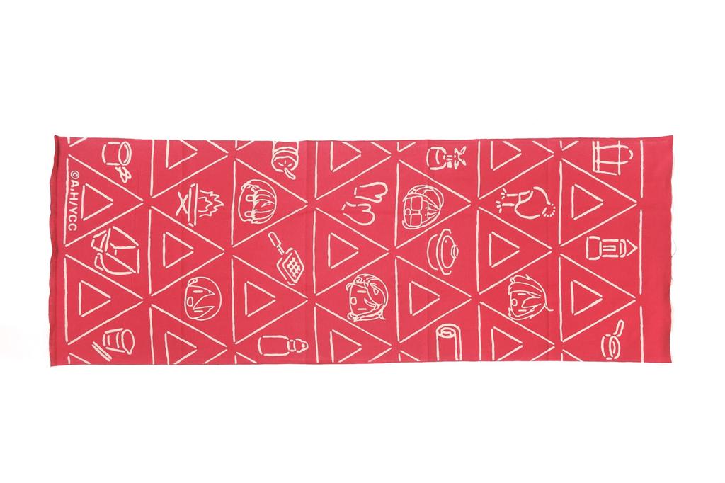 Kamawanu Towel Cotton Collaboration [AOZORAGEAR] Yurucamp Hand-Dyed (Red) 100%