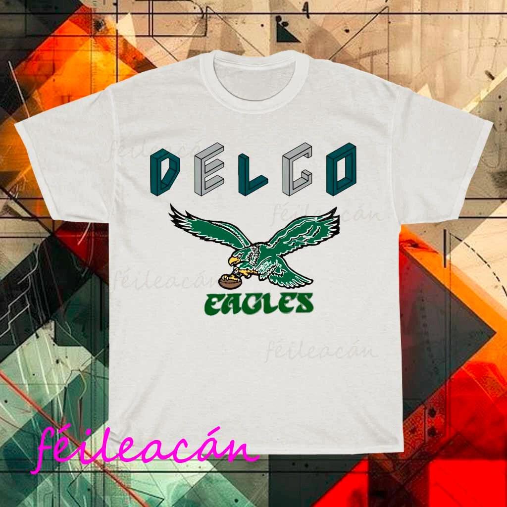 Brand New Delco Eagles Logo American T-Shirt Funny Size S to 5XL M