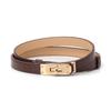 High-End Adjustable Women's Leather Skinny Belt for Dresses and Sweaters