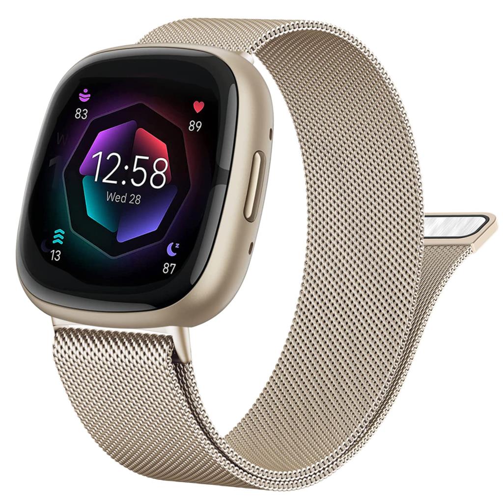 Milanese Loop strap for Fitbit versa 4 3 Band Sense/Lite band Magnetic Stainless Steel metal belt Bracelet correa Fitbit versa 2
