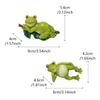 2-piece frog flowerpot pendant, creative garden bonsai decoration animal pendant, hand-painted resin crafts