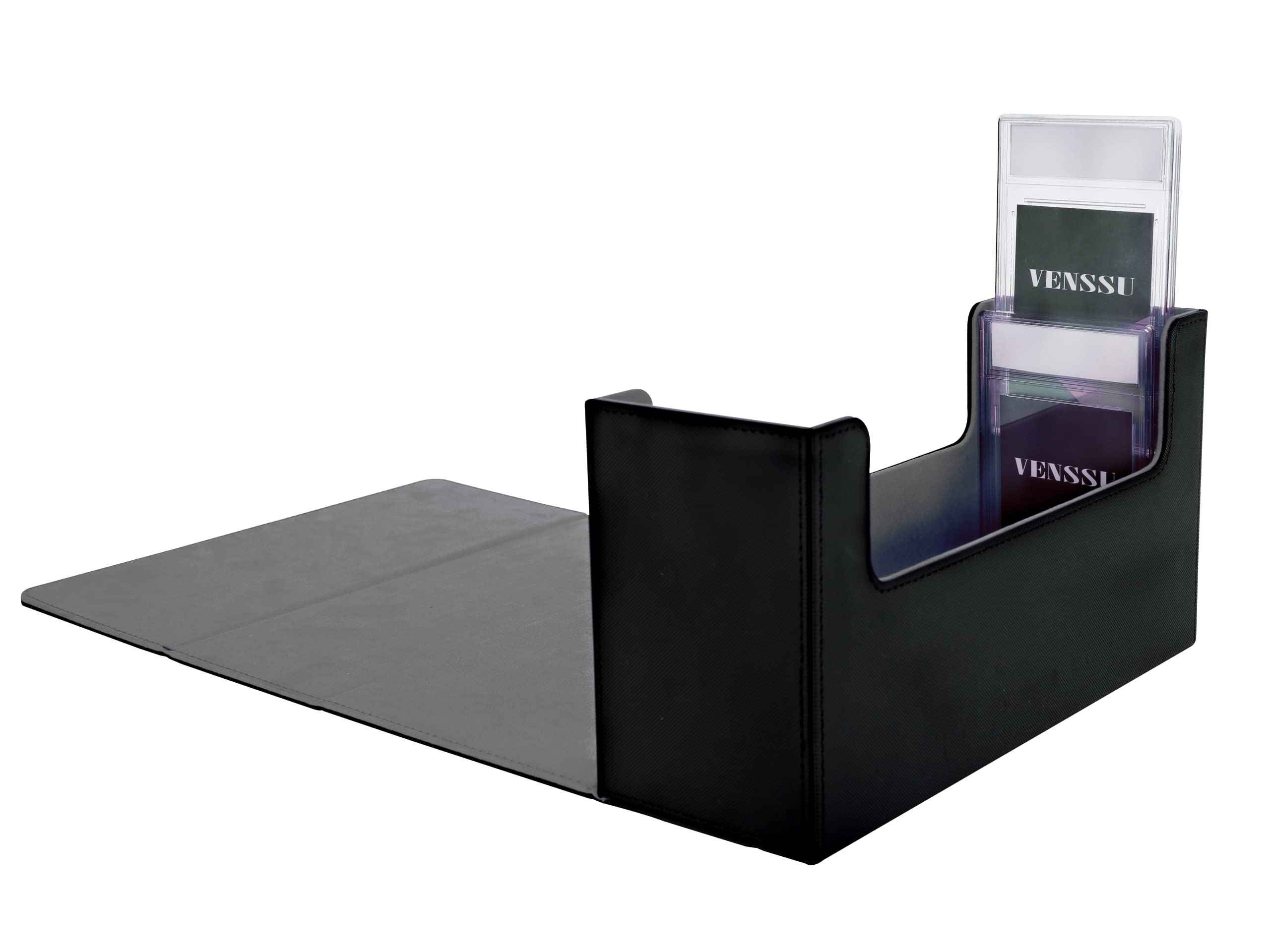 

PSA BGS Appraisal Card Case Screw Down Storage Box Deck Case Card Case Trading Card Case Storage PU Leather L Size 40 Black Interior (Holds Cards,