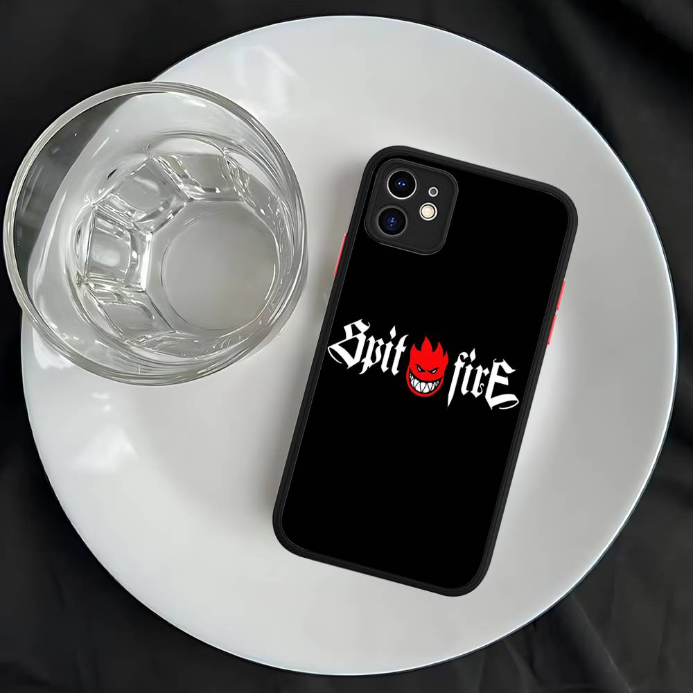 S-Spit F-Fires Logo  For iPhone Air 16 15 14 Plus 13 12 11 Pro Max Matte Cover Jelly Shockproof Phone Case