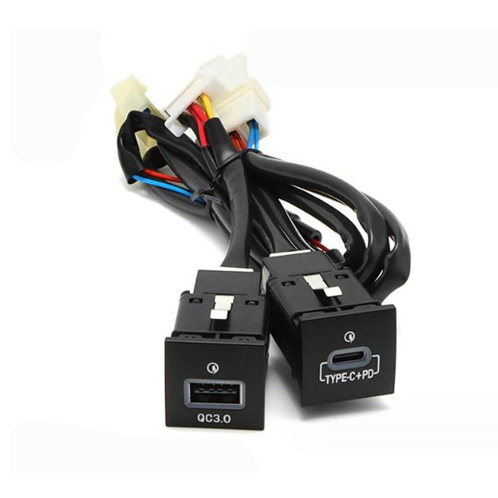 USB QC3.0 Charger+PD for VW Jetta MK6 2010-2014 and Golf GTI R-Line 2006-2013 MK5