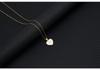 Gold Shell Pendant Necklace with English Alphabet - European & American Trend In Titanium Steel Chain