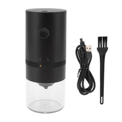 Electric Coffee Grinder USB Charging Black Simple Operation Coffee Bean Grinder for Home Camping