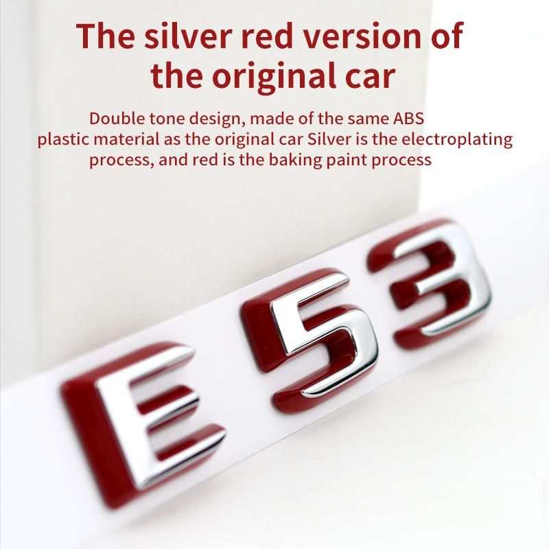 Suitable for Mercedes Benz Rear Letter Sticker C63S GT63S S63LGLE53 SL63S Modification W205 W206 C190 X290 W167 Black Red Versi
