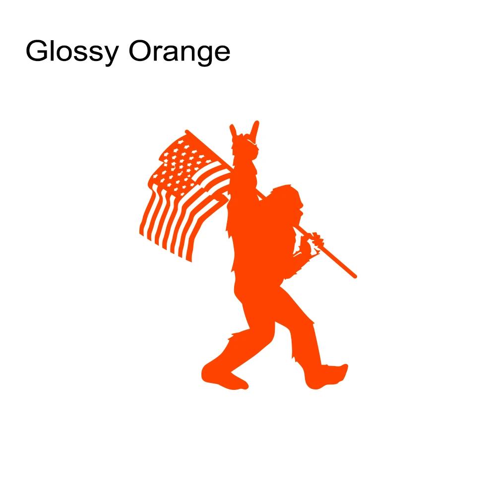 Car Sticker Bigfoot Sasquatch American Flag Yeti Decor Decal Conspiracy For Car Truck SUV Pickup Door Tailgate Auto Accessories
