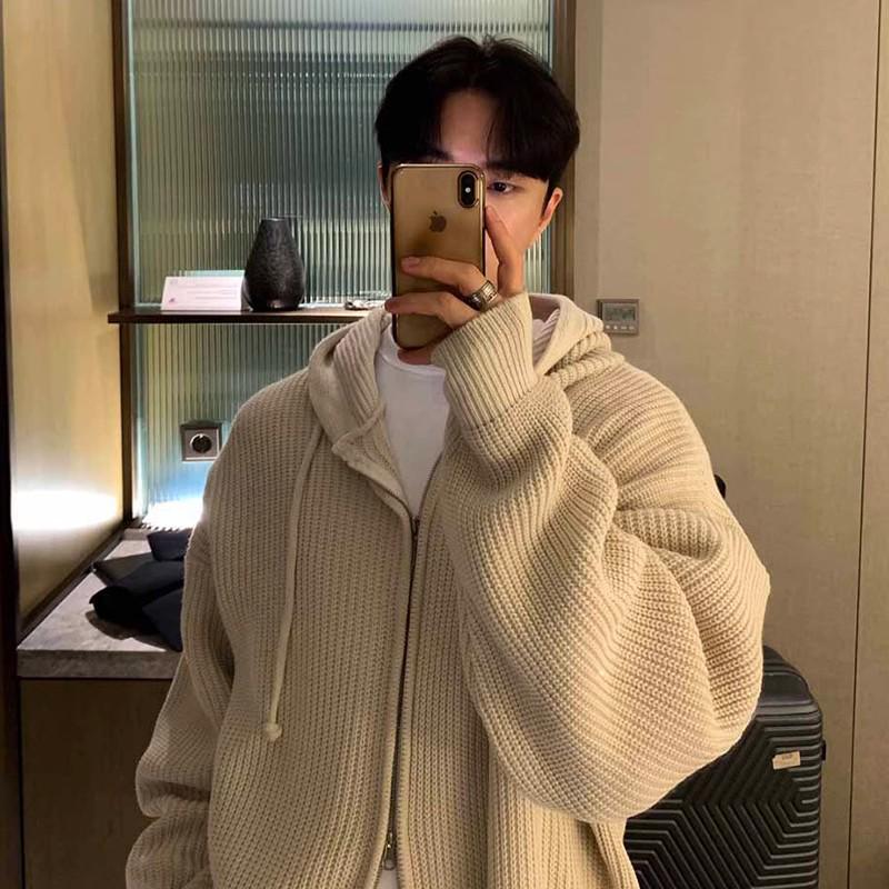 Herren Retro Strickjacke Mantel - Herbst Trend, Vielseitiger & Verdickter Pullover