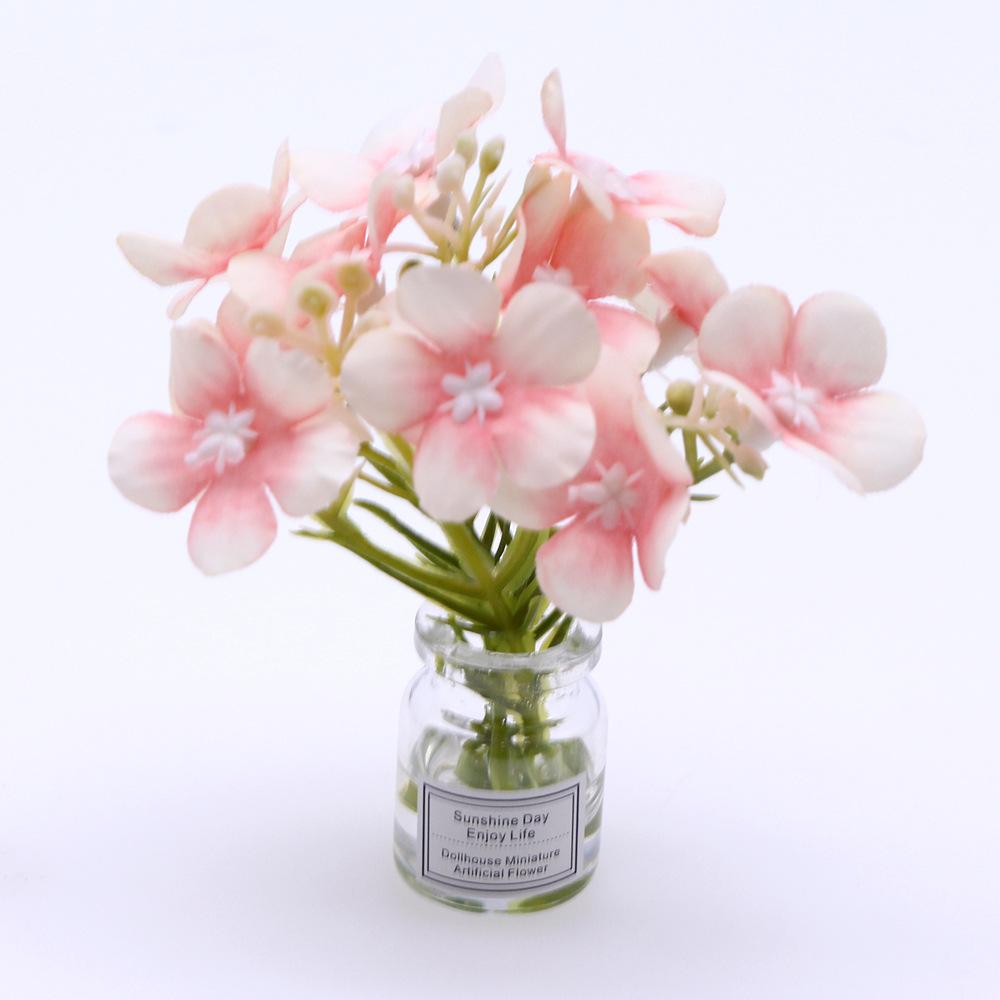 Doll House Miniature Mini Potted Flowers Green Potted Plant Model Toys For Dollhouse Accessories Decoration