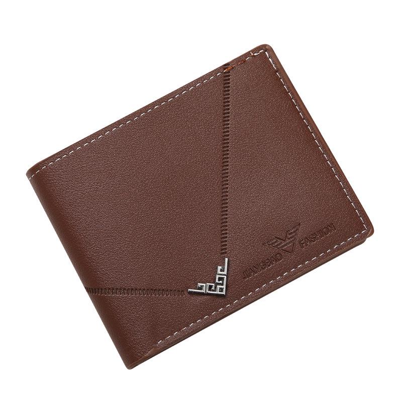Men's Short Leather Wallet: Youthful, Simple, Fashionable, Multi-Card Slot, Horizontal & Vertical Style
