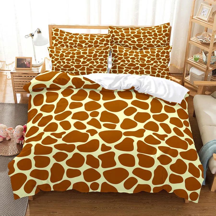

Leopard Print Camouflage 3D Print Bedding Set Modern Style Soft Duvet Cover Set King Queen Twin Size Birthday Gift Bedroom Decor EU Single 135x200cm