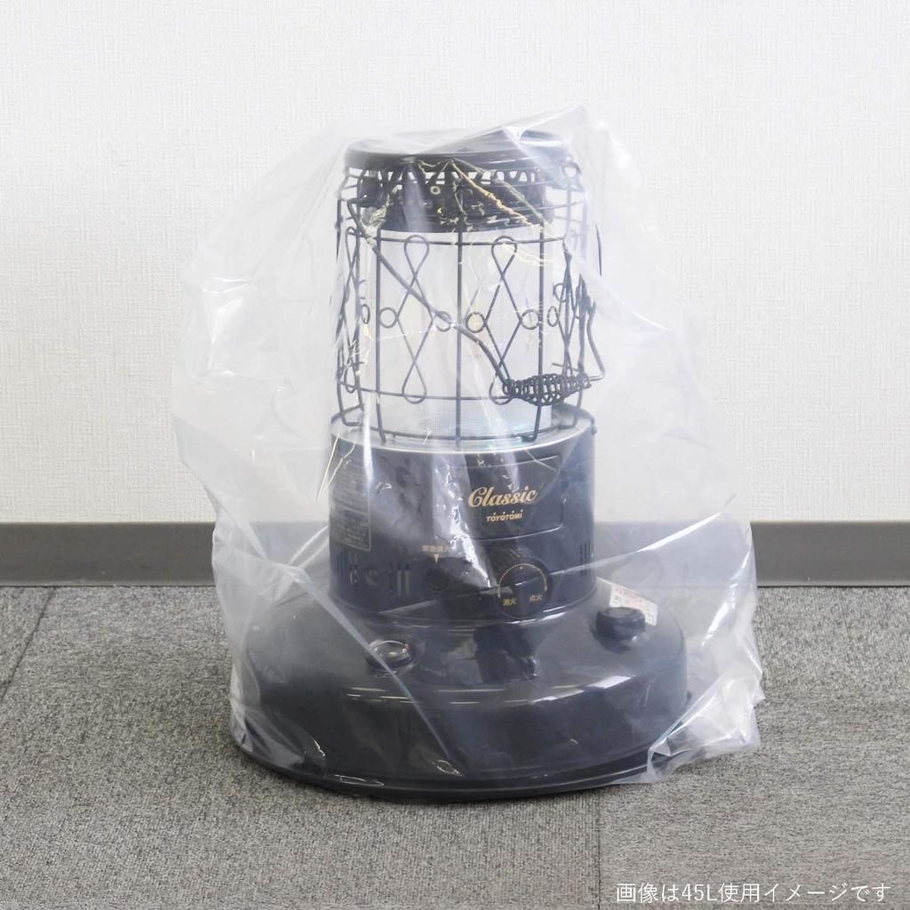 Household Japan Ultra Thick Plastic Bags Transparent 45L Thickness 10 Pieces OK for Heavy Items and Hard Items 0.08mm GT-48