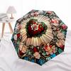 1pc Stained Glass Heart Automatic Umbrella Portable Home Essential Umbrella, Iron Umbrella Structure Suitable for All Seasons Yy251123149