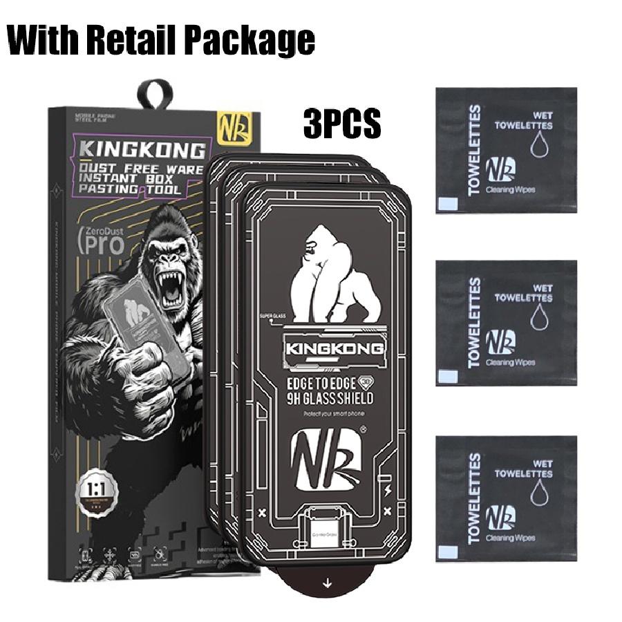 3pcs Magic Box Dust Proof Clear Tempered Glass For iPhone 17 Pro Max Air 16 Pro Max 15 Pro Max 14 13 12 Pro Max Plus 16e Screen Protector