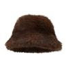 Winter Basin Hat Solid Color Thickened Soft Plush Warm Bucket Hat Windproof