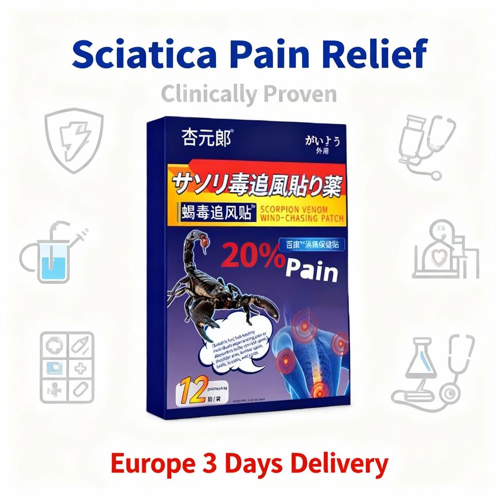 Organic Gentle Sciatica Patch - Herbal Rapid Relief for Hip & Leg