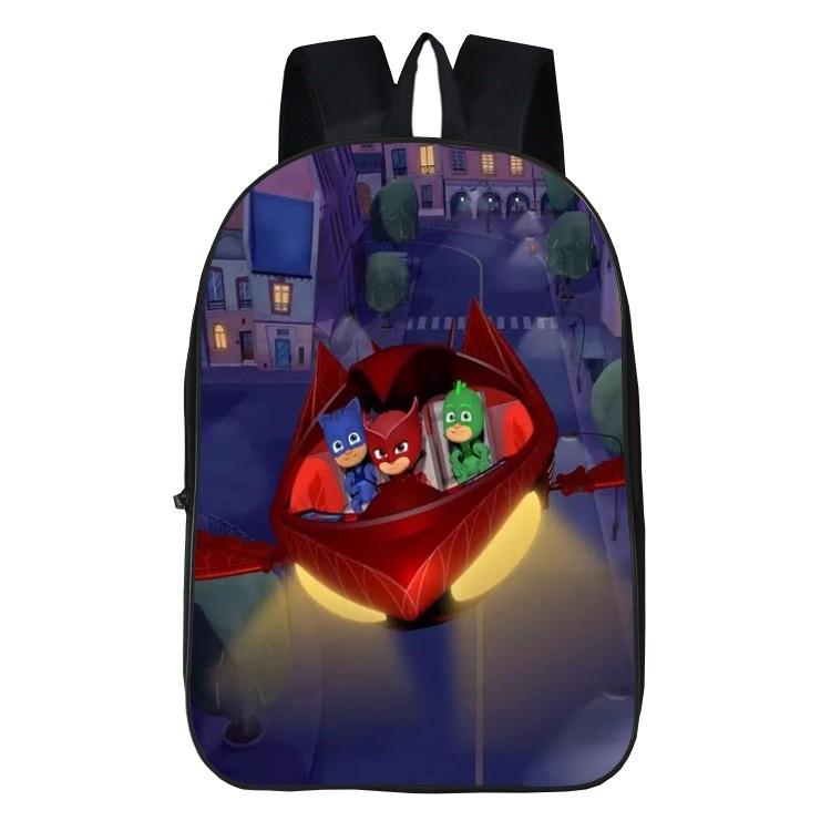 Durable Pj Mask Backpack For Kids With Vibrant 3d Cartoon Design And Adjustable Padded Straps