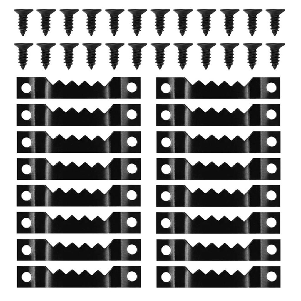 60Pcs Sawtooth Picture Hangers with Screws Metal Picture Frames Hangers for Hanging Wood Frames Paintings Enduring