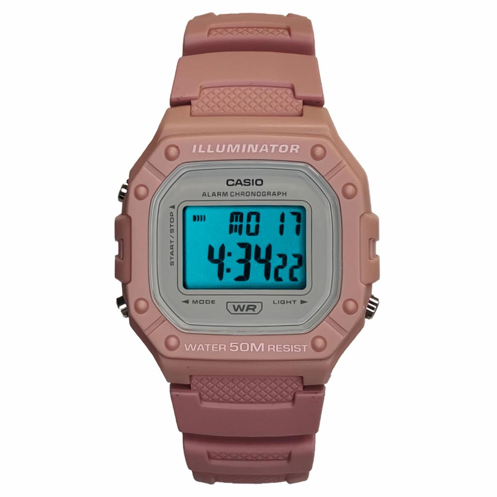 CASIO Unisex YOUTH Pink Watch W-218HC-4AV(Watch3--)