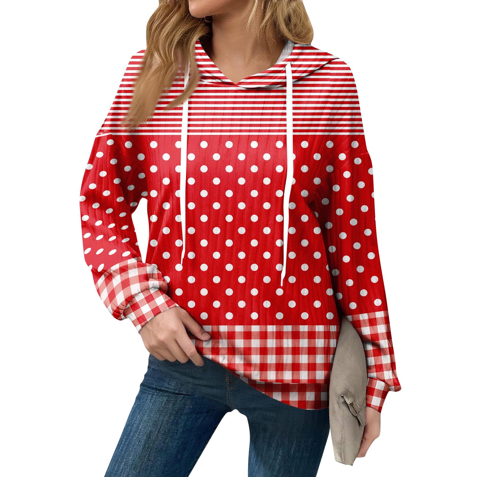 

Толстовки для женщин оверсайз зимние милые свитшоты пуловер трендовая осенняя одежда S красный